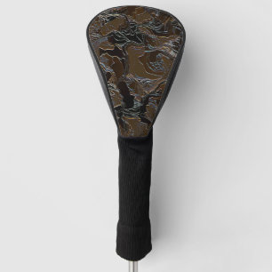 Metallic Look Brown Camouflage Golf Head Cover