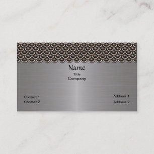 Metallic Look Brushed Aluminum Business Card