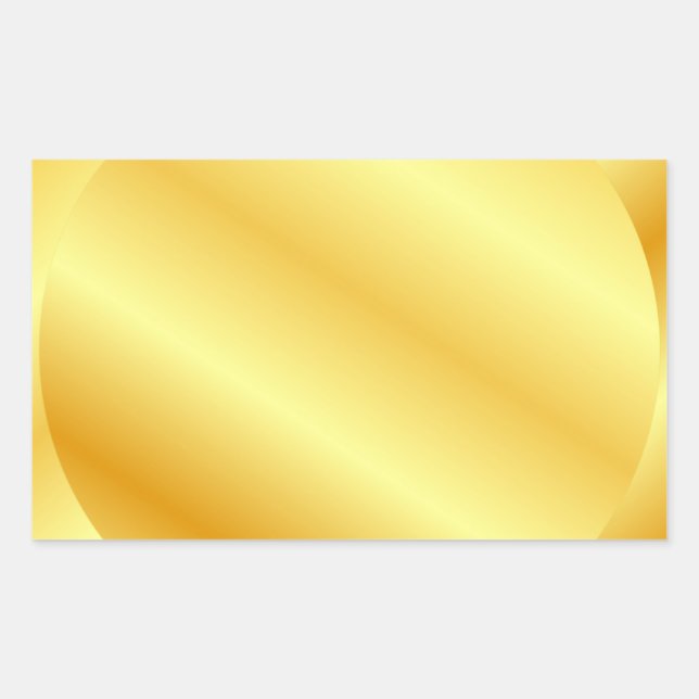Metallic Look Faux Gold Blank Template Add Text Sticker (Front)