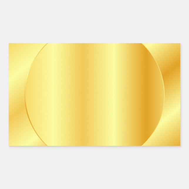 Metallic Look Faux Gold Blank Trendy Template Sticker (Front)
