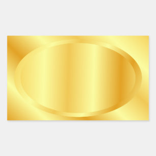 Metallic Look Faux Gold Custom Blank Template Sticker