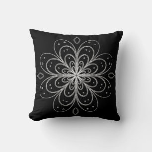 Metallic look Flower pillow
