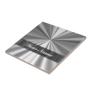 Metallic looking silver tile