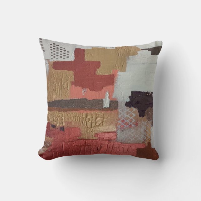 Metallic Love Throw Pillow (Front)