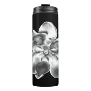 Metallic Magnolia Flower on a thermal tumbler