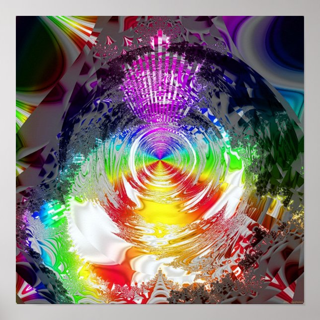 Metallic Mandelbrot 1 Poster (Front)