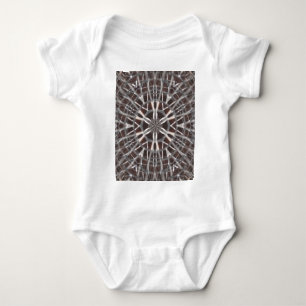 Metallic Metal Mesh Silver Baby Bodysuit