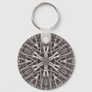 Metallic Metal Mesh Silver Keychain