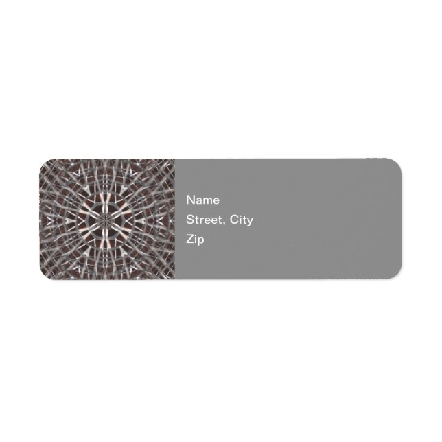 Metallic Metal Mesh Silver Label (Front)