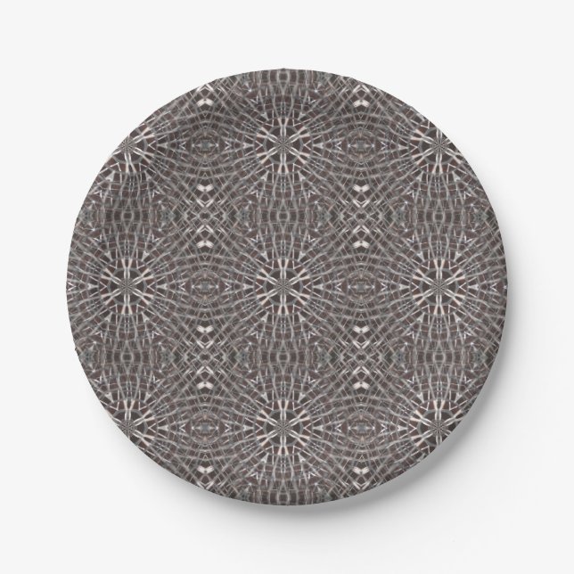 Metallic Metal Mesh Silver Paper Plate (Front)
