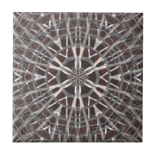 Metallic Metal Mesh Silver Tile (Front)