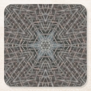 Metallic Metal Mesh Square Paper Coaster