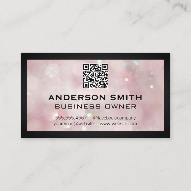 Metallic Metal | QR Code Business Card (Front)