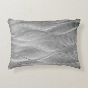 Metallic Metal Wavy Abstract Accent Pillow