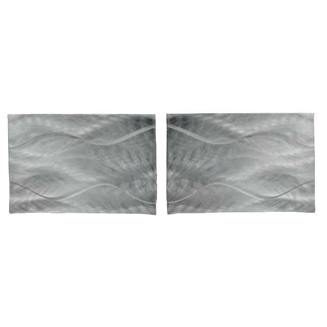 Metallic Metal Wavy Abstract Pillowcase (Front-Set)