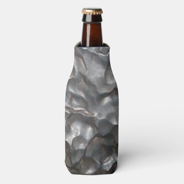 Metallic Meteorite Rock, Bottle Cooler (Bottle Front)