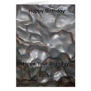 Metallic Meteorite Rock Print, Bday Card.