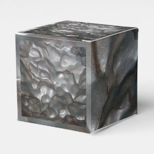 Metallic Meteorite Rock Print, Favor Box