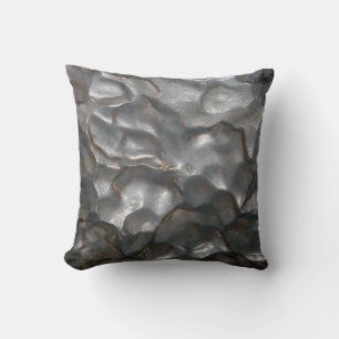 Metallic Meteorite Rock Print, Throw Pillow