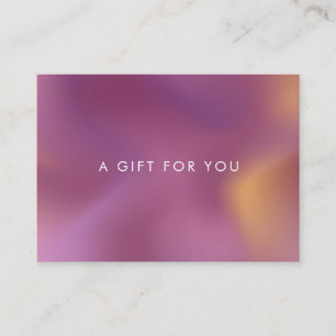 metallic ombre pink gift certificate