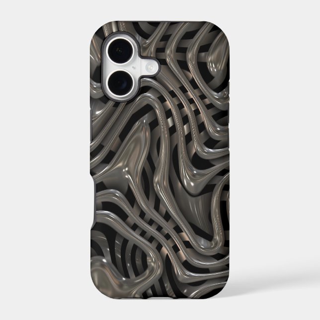 Metallic Ooze - Cool Liquid Metal Look Pattern (Back)