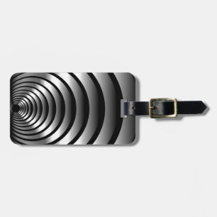 Metallic optical illusion luggage tag