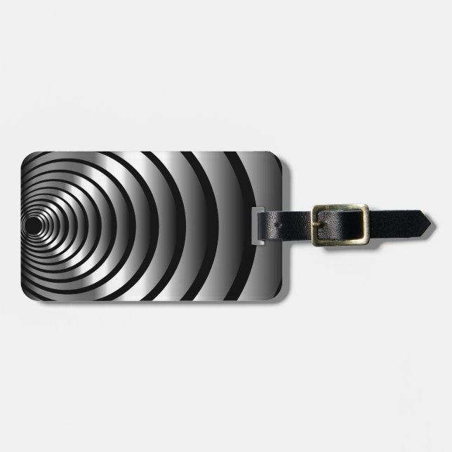 Metallic optical illusion luggage tag (Front Horizontal)