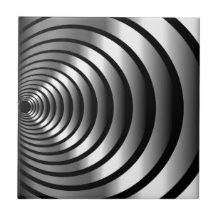 Metallic optical illusion tile