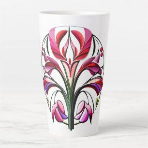 Metallic Orchid: A Pink and Yellow Extravaganza Latte Mug