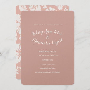 Metallic Paper Rose Gold Wedding Invitations