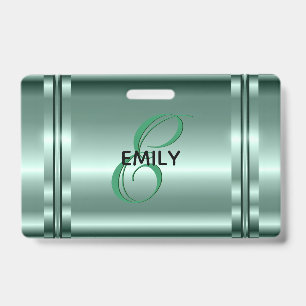 Metallic Pastel Green Design Badge
