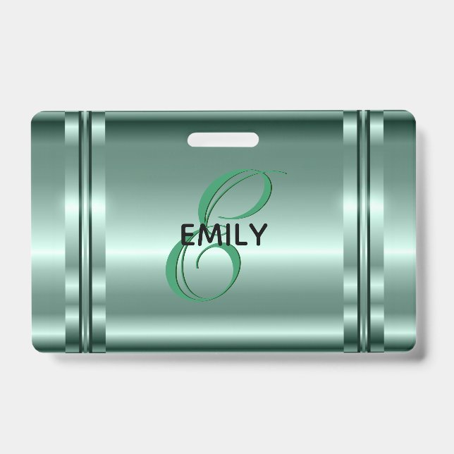 Metallic Pastel Green Design Badge (Front)