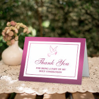 Metallic Pink Dove Holy Communion Or Confirmation