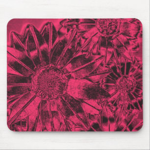 Metallic Pink Sunflowers Mousepad