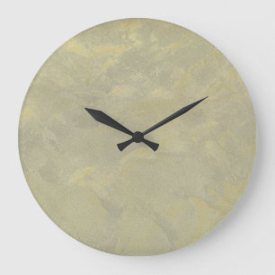 Metallic Plaster Faux Finish Round Clock