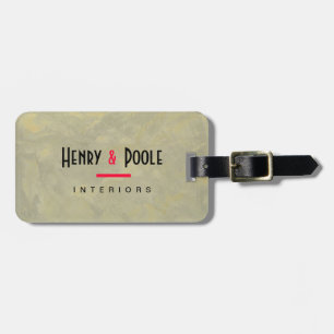 Metallic Plaster Interior Designer Luggage Tag