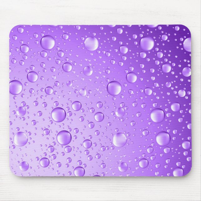 Metallic Purple Abstract Rain Drops Mouse Pad (Front)
