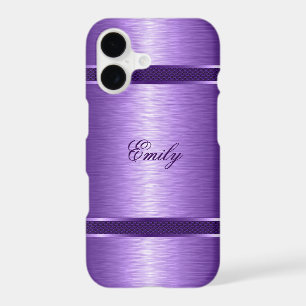 Metallic Purple Brushed Aluminum Look