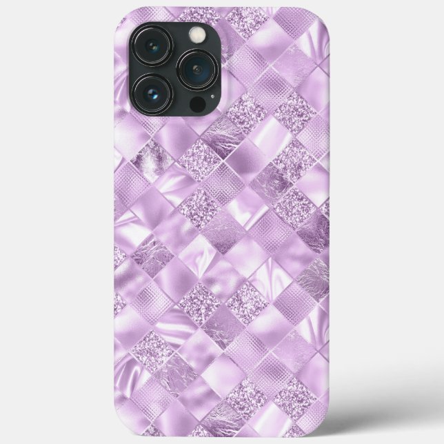 Metallic Purple Chic Elegant Glitter Chic Case-Mate iPhone Case (Back)