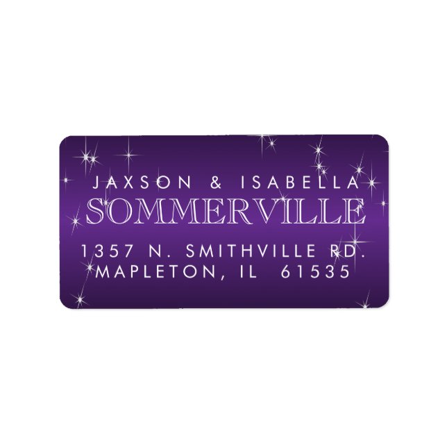 Metallic Purple Light Design Label (Front)