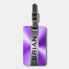 Metallic Purple & Silver Brushed Aluminum Look