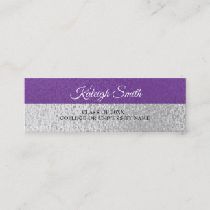 Metallic Purple Silver Graduation Insert