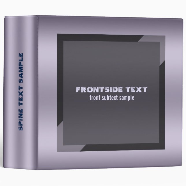 Metallic Purple Tint Geometric Design Binder (Front/Spine)