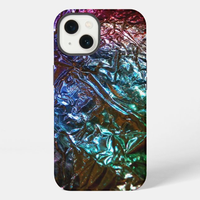 Metallic Rainbow Foil Effect iPhone Case (Back)