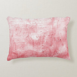 Metallic Red Canvas: Brushstroke Elegance. Accent Pillow