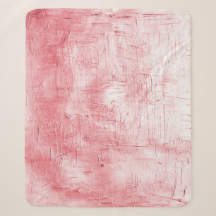 Metallic Red Canvas: Brushstroke Elegance. Sherpa Blanket