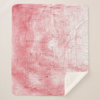 Metallic Red Canvas: Brushstroke Elegance. Sherpa Blanket