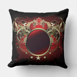Metallic Red Decorative Pillow