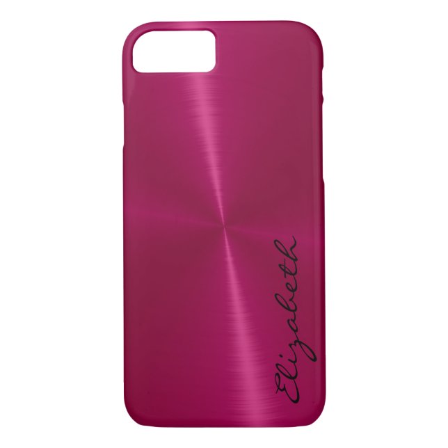Metallic Red Stainless Steel Metal Look Case-Mate iPhone Case (Back)