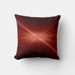 Metallic Red Stainless Steel Metal Look Throw Pillow